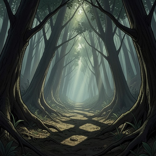 The Big Thicket as Moral Landscape from "The Thicket". This flow traces the Big Thicket from rumored wilderness into a symbolic realm where social order and human boundaries collapse.