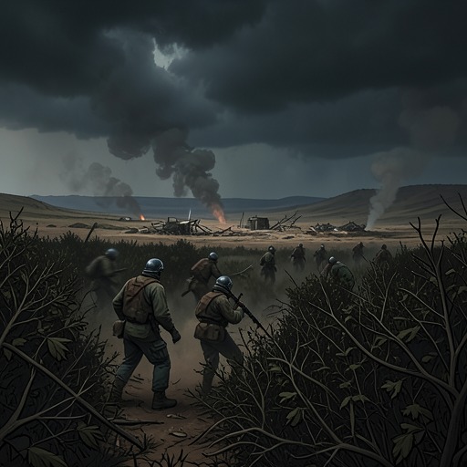 The Outlaw Network's Collapse from "The Thicket". This flow traces the gang's movement from coordinated robbery to fragmentation, betrayal, and destruction.