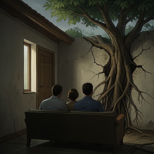 The Home as Womb and Prison from "The War of the Roses". This thread traces the home’s changing emotional function, from a refuge of familiarity to a confining environment that both spouses cannot safely leave.