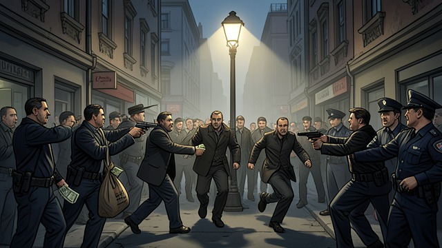 Robberies Across France from "The Day of the Jackal". Robberies Across France A sudden crime wave Armed groups rob banks, post offices, and jewellers in multiple regions.