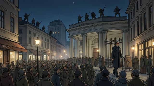 An Enlarged Security State from "The Day of the Jackal". An Enlarged Security State Extraordinary measures Authorities search buildings, restrict crowds, place armed watchers on rooftops, and intensify scrutiny…