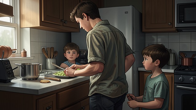 Alex Becomes a Caregiver from "People We Meet on Vacation". Responsibility Defines Alex Practical care Alex helps prepare food, looks after his brothers, and supports his father through difficult periods.