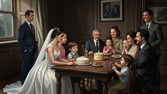 A Wedding Connects the Families from "People We Meet on Vacation". Poppy Is Part of the Gathering Familiarity becomes visible Poppy joins Alex's relatives and plays with the children at the wedding.