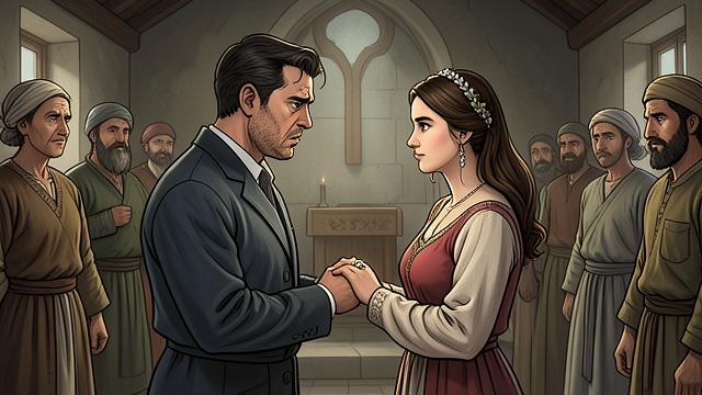 The Marriage Vow from "Last Christmas". The Marriage Vow A chosen partnership Malphas asks Lilliana to marry him, and she accepts.