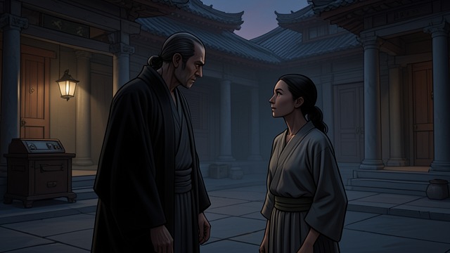 A Request for Silence from "Last Christmas". A Request for Silence A risky meeting Malphas encounters Myone at the temple and asks her to conceal his whereabouts.