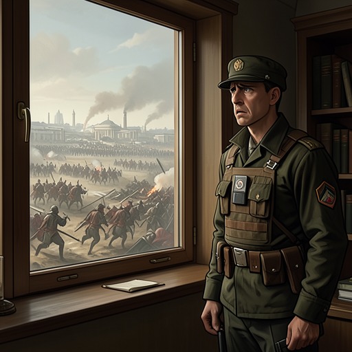 The War's Expanding Reach from "Last Christmas". This flow tracks how threats move from distant armies to intimate spaces and finally make even refuge precarious.