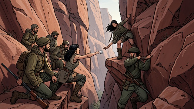 The Brazos Ravine from "News of the World". The Brazos Ravine Terrain becomes defense The red sandstone and concealed slopes at Carlyle Springs shape the fight.