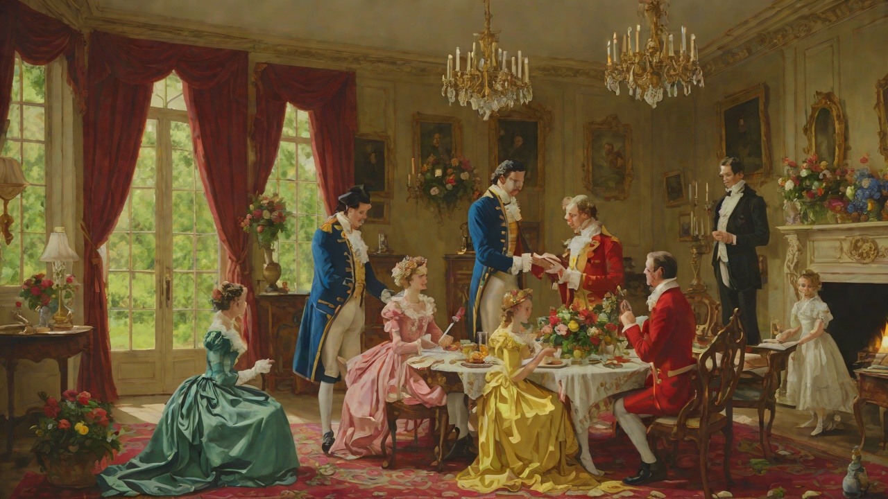 Secret Preparations from "Le Père". Concealed Festivity Planned Splendor Arlequin orders flowers, lights, music, fireworks, garlands, and presents.