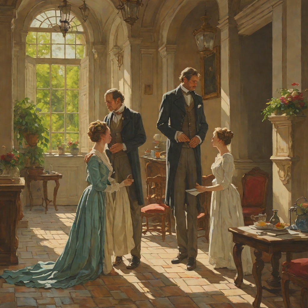 The Hidden Courtship from "Le Père". This flow traces Cléante’s concealed love for Nisida from improvised service to acknowledged union.