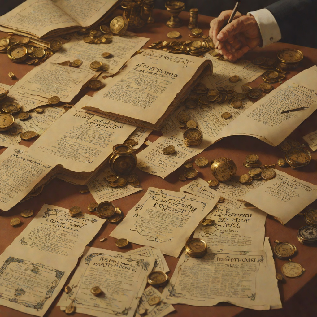 Fortune and Legitimacy from "Le Père". This flow traces how disputed inheritance shifts the meaning of wealth, status, and rightful belonging.