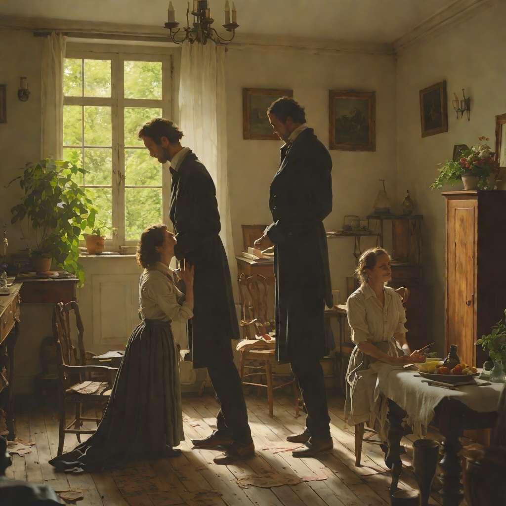Nérine’s Matchmaking Mission from "Le Père". This flow follows Nérine’s energetic effort to guide both lovers while misunderstanding her own place in the household.
