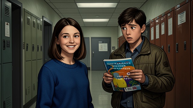 A Student in Sowell Bay from "Remarkably Bright Creatures". A Young Woman Remembered A Shared School World Daphne attends Sowell Bay High School and forms a close friendship with Simon Brinks.