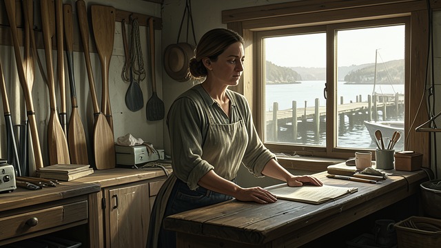A Shop in Sowell Bay from "Remarkably Bright Creatures". Building a Local Life A Business of Her Own Avery moves to Sowell Bay and opens the Sowell Bay Paddle Shop, creating a livelihood around the water.