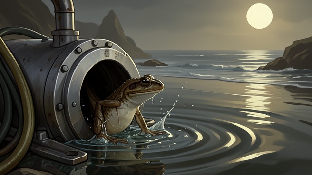 Escaping for Food from "Remarkably Bright Creatures". Freedom Measured in Minutes A Route Learned Marcellus manipulates the pump housing and squeezes through a narrow gap to forage.