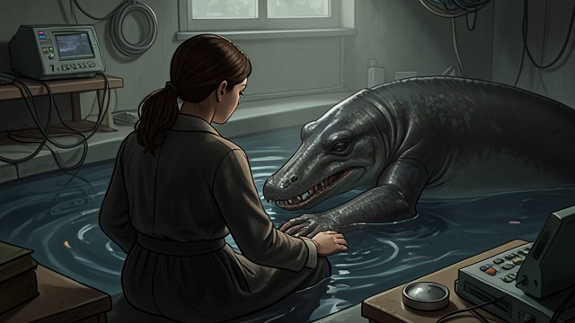 Trust at the Tank from "Remarkably Bright Creatures". Shared Confidence A Hand in the Water Tova lets Marcellus explore her arm and tells him about Erik, her marriage, and her loneliness.