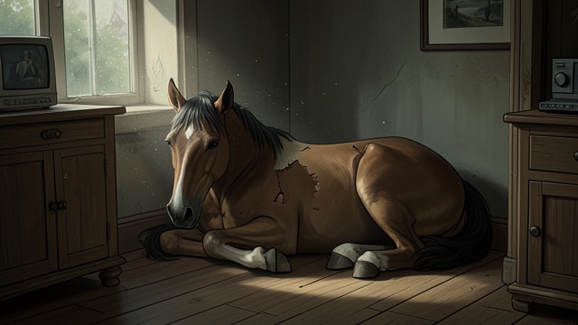 A Secret Restored Horse from "Remarkably Bright Creatures". Erik’s Hidden Kindness The Floorboard Compartment Cameron finds a repaired Dala horse hidden beneath a floorboard in Erik’s old bedroom.