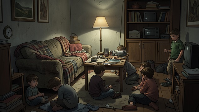 拥挤的童年,《好护士:医学、疯狂与谋杀的真实故事》中的场景。拥挤的童年 迟来的孩子 查尔斯·卡伦在一个爱尔兰裔天主教工薪家庭长大,是家中最小的孩子之一。他的兄弟姐妹年纪都比他大,家中充斥着经济压力、成瘾问题和不稳定因素。 狭窄的避风港 母亲给予他赖以依靠的关爱与保护,但她的照料无法消除围绕着他的种种混乱。查尔斯·卡伦后来形容自己的童年十分悲惨,并回忆说自己曾感到孤独。