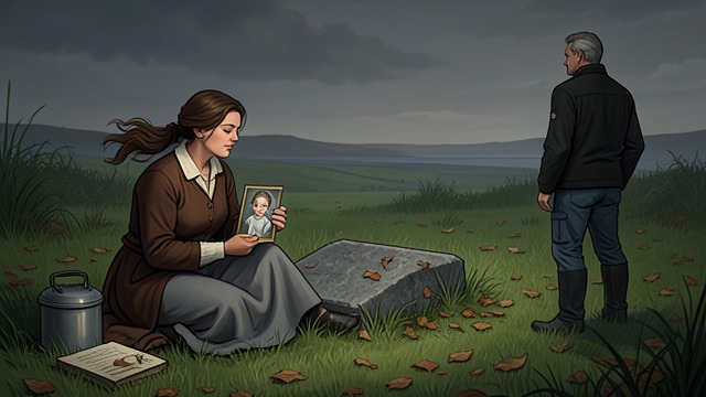 Different Ways of Mourning from "Nieuwe buren". One Loss Two Rhythms Eva’s daily vigil For a year, Eva visits Lieve’s grave every day, sometimes twice.