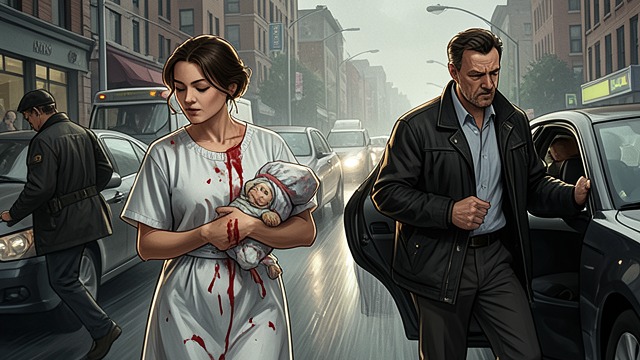 The Stillbirth from "Nieuwe buren". The Stillbirth An emergency journey Eva wakes bleeding heavily and tells Peter that they are losing the baby.