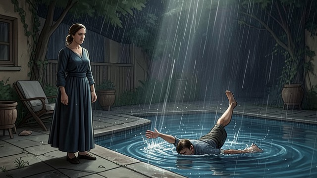 The Poolside Failure from "Asylum". A Fatal Moment Charlie in the Water At the pool on Cledwyn Heath, Charlie falls while trying to catch something in the shallows.