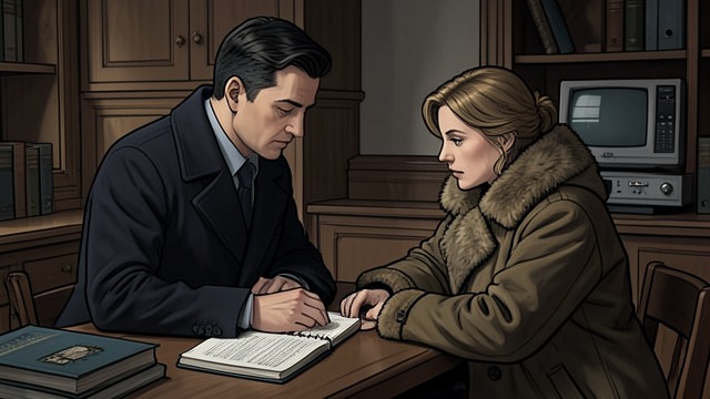 The Attentive Observer from "Asylum". A Psychiatrist Watches Professional Curiosity Peter Cleave observes Stella and Edgar and monitors reports from John Archer.