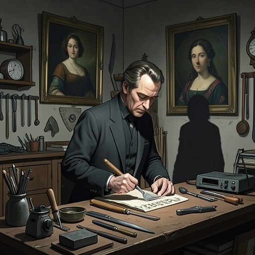 Edgar’s Art and the Search for Likeness from "Asylum". This flow traces Edgar’s artistic return and how his changing treatment of Stella’s image reflects his unstable relation to intimacy and truth.