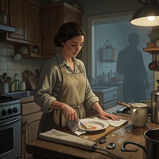 Housework as a Fragile Structure from "Asylum". This flow traces Stella’s use of domestic work to preserve a sense of order amid betrayal, exile, and depression.