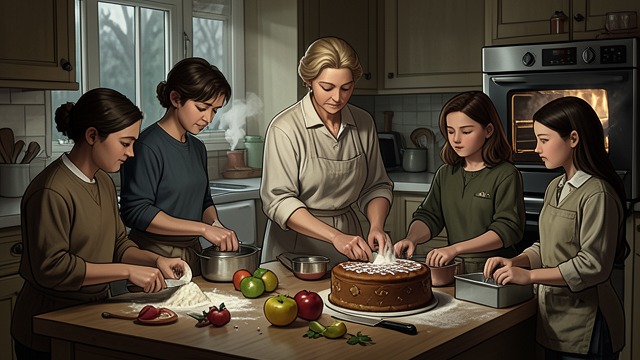 A Household in Motion from "Small Things Like These". A Household in Motion Preparing together The family makes its Christmas cake through a sequence of shared tasks: mixing, chopping fruit, lining the tin, and…