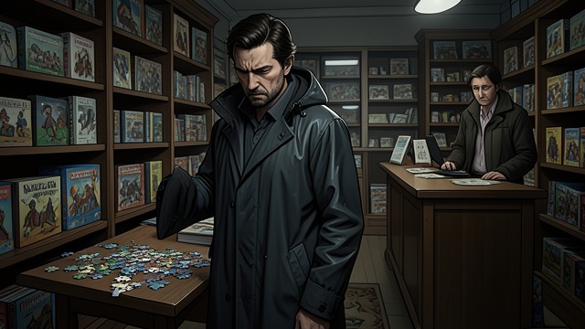 The Search in the Shop from "Small Things Like These". The Search in the Shop Asking directly Bill Furlong searches a toy shop for the same farm jigsaw in five hundred pieces.