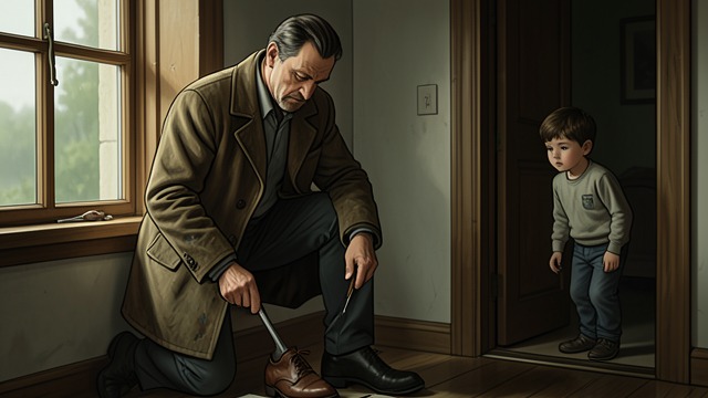 A Father in Practice from "Small Things Like These". A Father in Practice The remembered work of care Bill Furlong recalls Ned polishing his shoes, teaching him to shave, and watching over him.