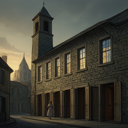 The Convent’s Public Respectability from "Small Things Like These". The convent’s reputation for order and service conceals the forced labor, confinement, and coercion experienced by the girls inside it.
