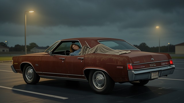 A Night in the Cadillac from "Bones & All". A Night in the Cadillac No Safe Bed After watching Janelle from outside her parents’ home, Maren cannot approach the family.
