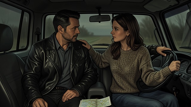 A Roadside Family from "Bones & All". A Roadside Family Learning to Travel Together Lee teaches Maren to drive, find campsites, and manage life on the road.