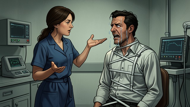The Hospital Room from "Bones & All". The Hospital Room A Difficult Recognition Maren sees Frank’s restraints, medication, and strained expression before she can speak to him.