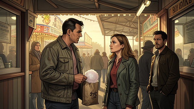 The Carnival Reunion from "Bones & All". The Carnival Reunion An Unexpected Appearance Sullivan appears at the fairground with cotton candy and says he guessed Maren would pass through.