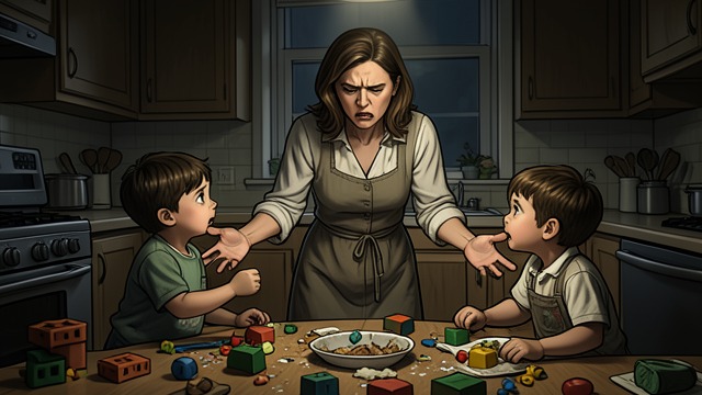 The Limits of Perfect Parenting from "Bridget Jones: Mad About the Boy". Rules in the Kitchen A New System Bridget tries to apply parenting books and a system of warnings to control conflict between Billy and Mabel.