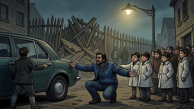 From Rescue to Partnership from "Bridget Jones: Mad About the Boy". Trust in a Crisis The School Accident At East Finchley, Scott coordinates the rescue when a car and collapsing fence trap Billy and other boys.