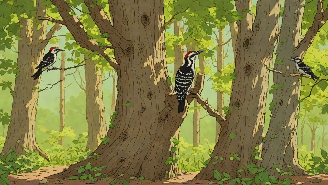 Woodpecker Passage from "The Faraway Tree". Woodpecker Passage Cooperative Digging Six woodpeckers peck through the living trunk and open a new entrance.
