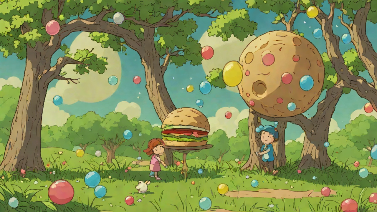 Google Bun Surprise from "The Faraway Tree". Google Bun Surprise Bubbles in the Currant Google Buns release sherbet bubbles when bitten. Their comic texture surprises the children and delights Moon-Face.