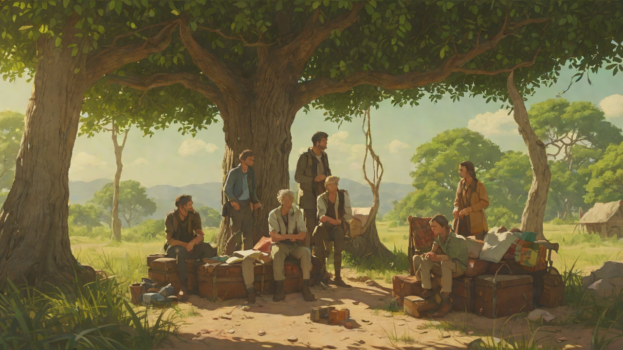 Return as Cooperation from "The Faraway Tree". Return as Cooperation Coordinated Departure The travelers share cushions, carry presents carefully, and descend in sequence.