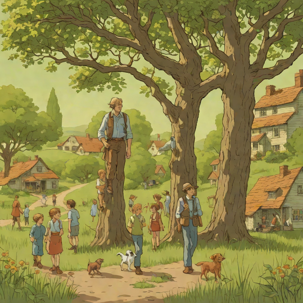 Dick Joins the Country Household from "The Faraway Tree". This flow traces Dick's movement from skeptical newcomer to an accepted member of the children's adventurous circle.