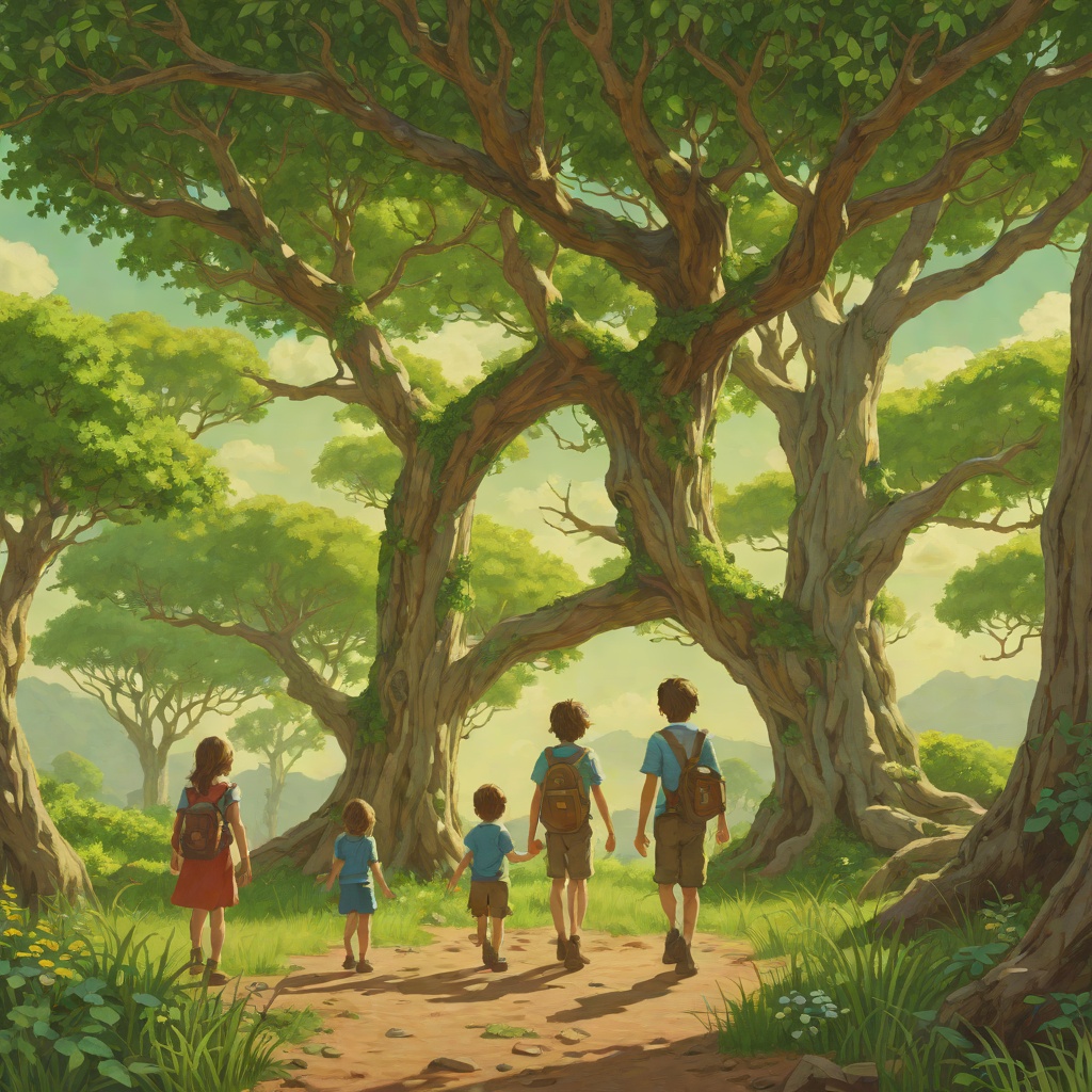 The Children's Return to Wonder from "The Faraway Tree". This flow follows the siblings' repeated retreat from adventure and renewed surrender to the Faraway Tree's attractions.
