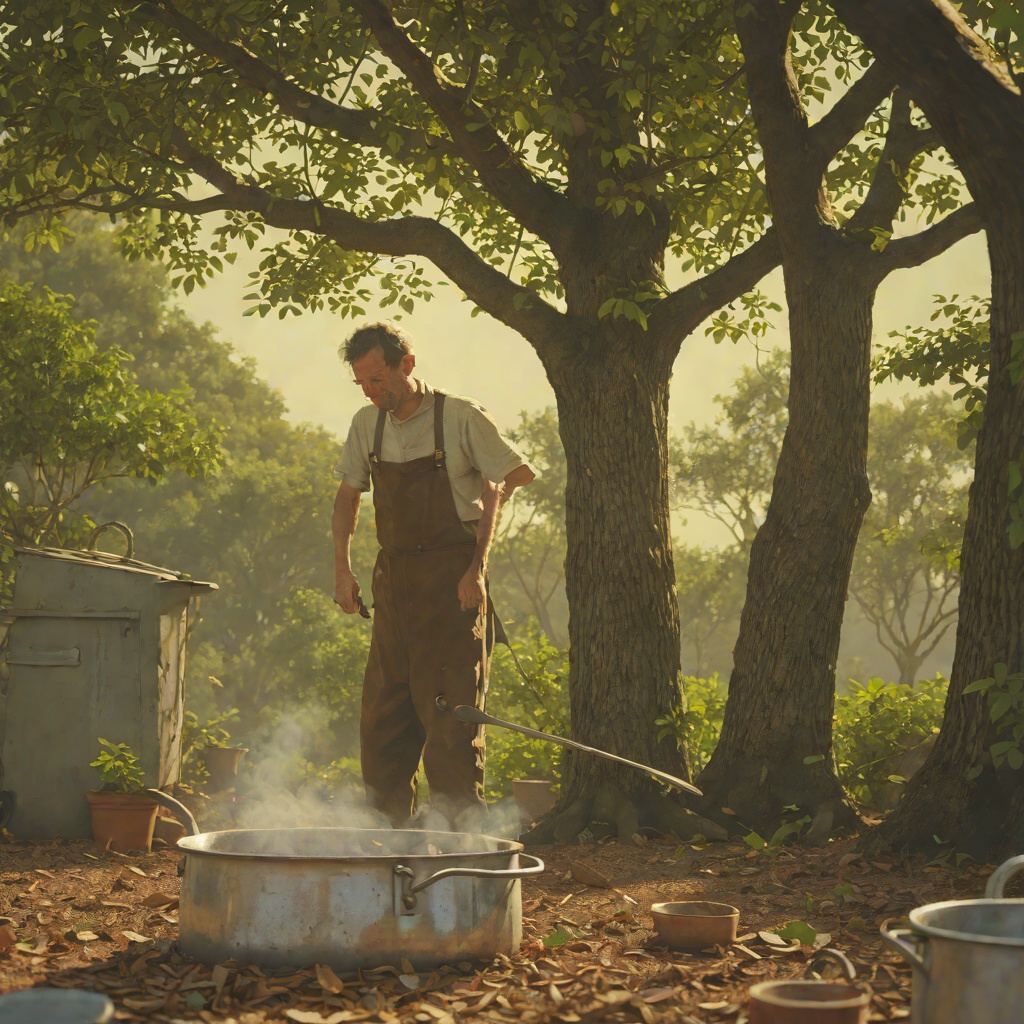The Saucepan Man's Loyal Clumsiness from "The Faraway Tree". This flow follows the Saucepan Man's deaf misunderstandings from comic liability toward unexpected resourcefulness.