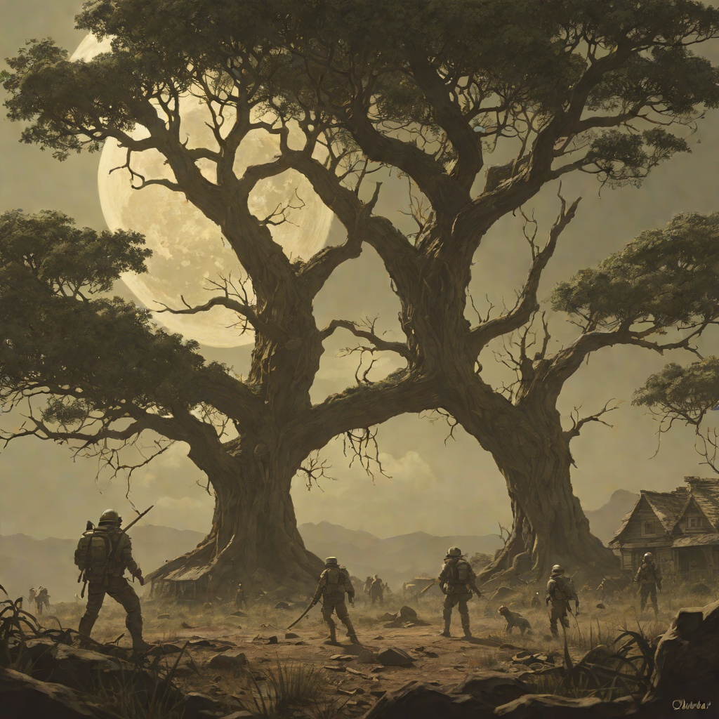 The Battle for Moon-Face's Home from "The Faraway Tree". This flow follows the conflict between the tree's residents and the escaped inhabitants of the Land of Tempers.