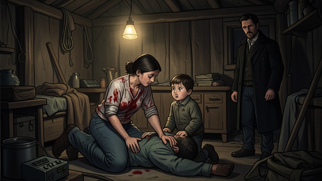 Wounded at the Shack from "The Guilty". The Partner Left Behind A sudden reversal At the shack, Victoria shoots Reel while Will is momentarily frozen by the sight of Tyler.