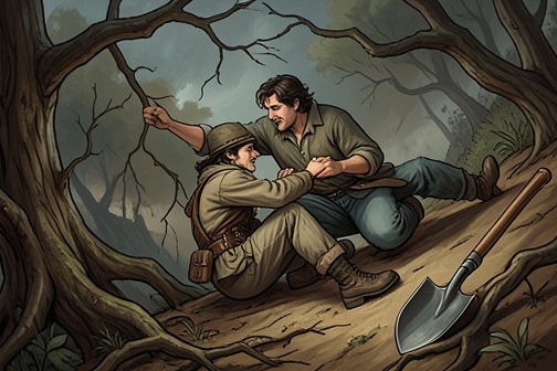 Pirjo's Pursuit and Murder of Wanda Phinn from "The Hanging Girl". Pirjo’s pursuit and murder of Wanda Phinn grows out of Pirjo’s determination to prevent Wanda from reaching Atu and voicing her suspicions.