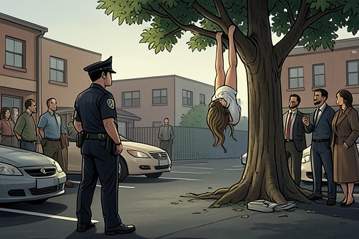 Christian Habersaat’s suicide that prompted the Alberte case’s reopening from "The Hanging Girl". Christian Habersaat’s suicide at his retirement reception becomes the shock that reopens the unresolved death of Alberte Goldschmid.