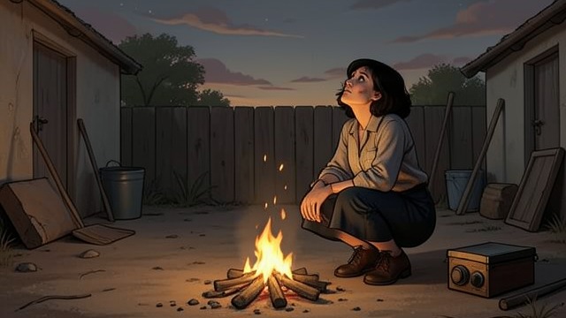 Fire and Survival from "The Hanging Girl". A Last Signal Starting a Fire Shirley uses sunlight and improvised materials to ignite a fire, hoping the smoke or flames will alert someone outside.