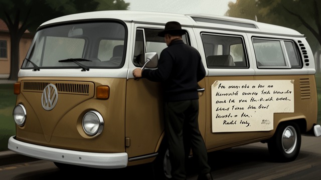 The Man in the Photograph from "The Hanging Girl". An Unnamed Face The Van Clue A blurred photograph of a man beside a Volkswagen Kombi is the strongest physical lead Habersaat left behind.