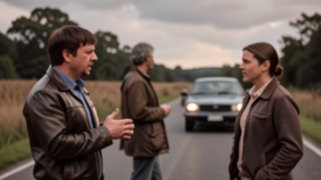 A Confrontation at Home from "The Hanging Girl". Old Family Wounds Denial and Anger Carl stops his parents on the road and insists that he had no part in the alleged killing.